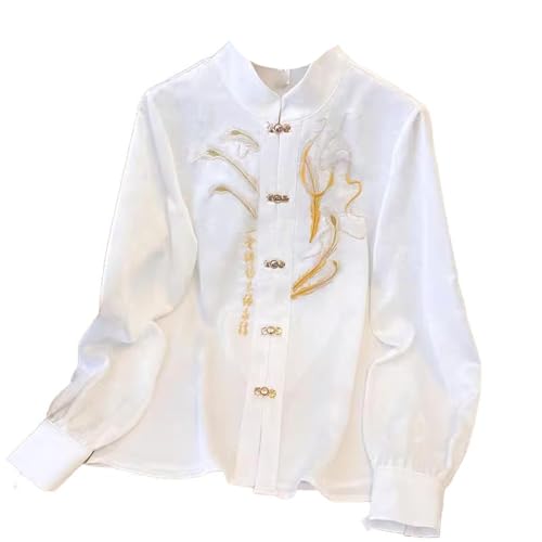 Chemise style national chinois GUOYUXIAO manches longues évite la fraîcheur du printemps femmes