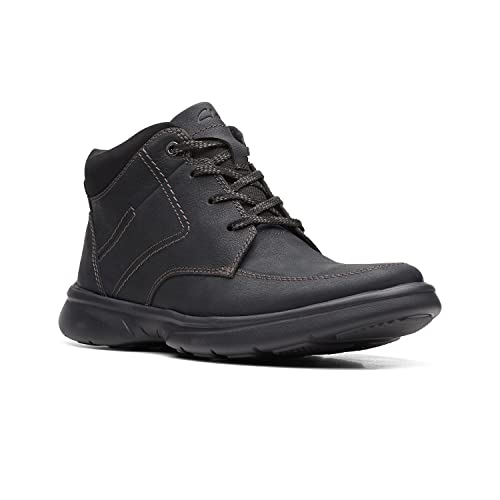 Clarks Herren Bradley Mid Ankle Boot, Black Tumbled, 45 EU