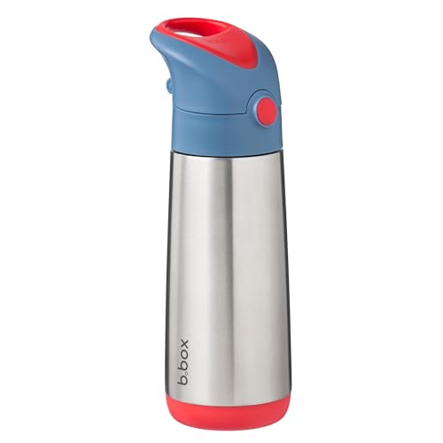 b.box Isolierte Wasser- und Thermosflasche | Trinkflasche Edelstahl (Dreiwändig) | Hält Getränke bis zu 15 h Kalt & 8 h Warm | 500 ml