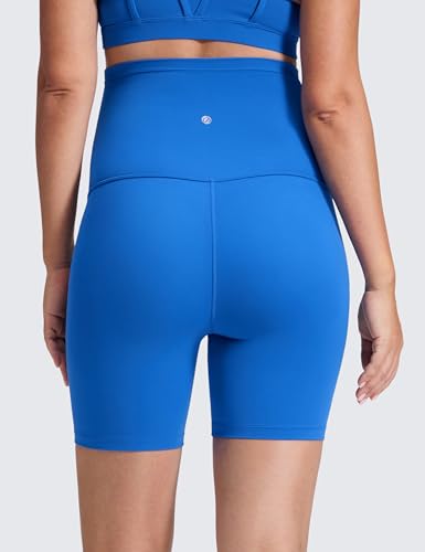 Image of CRZ YOGA Maternity Biker Shorts 6 inch | Butterluxe, Extremely Soft, Gentle Compression, Yoga, Super High Rise, U-shaped Belly, Pregnancy and Postpartum