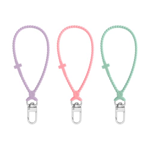 Image of Ryan & Rose Jesus Loop - Cross Keychain Wristlet Keychain Christian Keychain - Keychain Accessories Key Chains Women