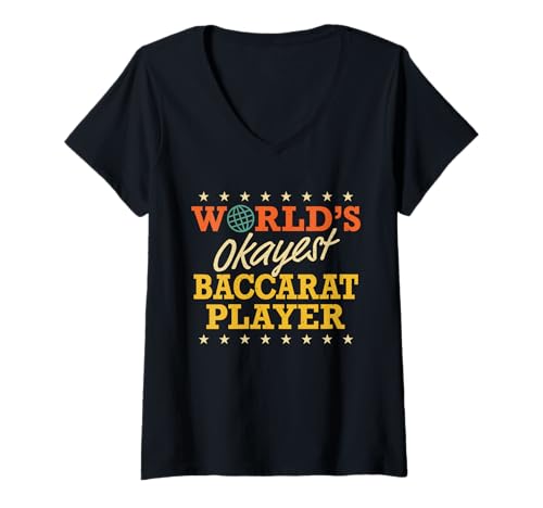Photo de Femme Le joueur de baccara le plus correct du monde Cadeaux rétro T-Shirt avec Col en V