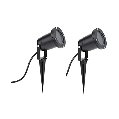 Mimacro - 2Pcs Foco Proyector Con Pincho Ventur y estaca Para Gu10, con proteccion Ip54, iluminacion de caminos y exteriores, jardines, plantas, terrazas Cover