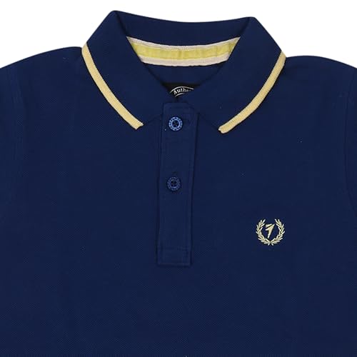 Image of LILGLORY Boys Regular Fit Polo Collar Patterned Tshirts in Blue /Grey /Maroon /Red /Black (810 /811 /812 /813 /814)