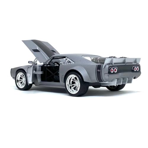 Auto a escala 1:24 Dom's Ice Charger metal plateado miniatura 6