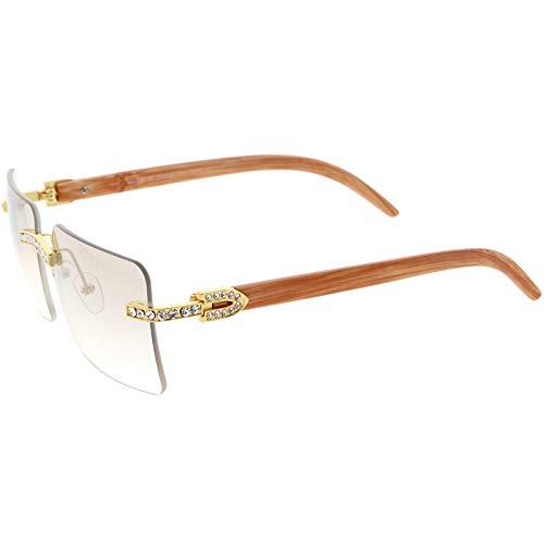 zeroUV Premium Large Decorated Rhinestones Square Sunglasses3