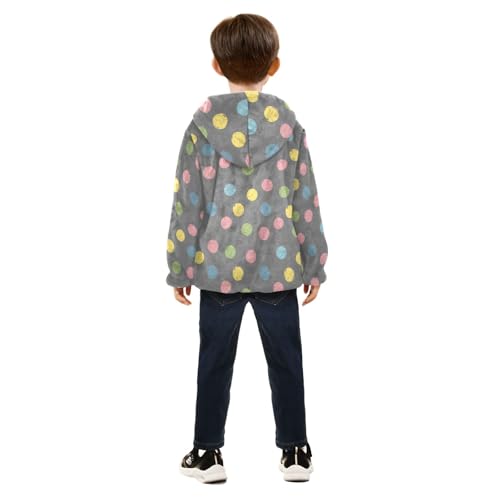 CHIFIGNO Colorful Polka Dots Toddler Winter Jacket Thick Winter Jacket for Boys 3T4