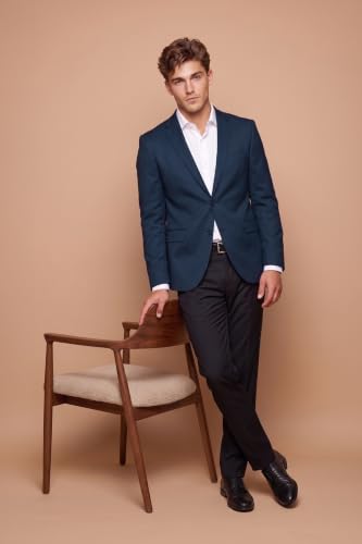 Image of Peter England Men's Neo Slim Knit Textured Blazer