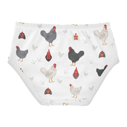 ZZKKO Chicken Poultry Farm Animals Girls Underwear Toddler Panties for Girls Comfort Brief Size 2T2