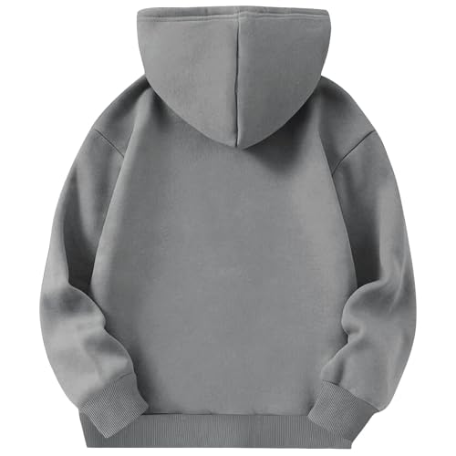 Unisex Boys Girls Fleece Lined Sweatshirt Thicken Sherpa Hoodie Kids Warm Winter Pullover Hooded Sweater 1-12Years3