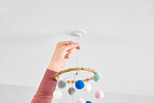 tesa 77781 Zelfklevende plafondhaken behang en pleisterwerk - ideaal voor het bevestigen van decoratieve objecten - houdt tot 0,5 kg/haak - zonder sporen verwijderbaar, wit, 3 stuks - Afbeelding 7