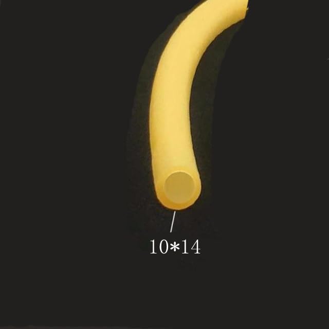 flexiable rubber Camping Accessories 1 meter Natural Latex Rubber Tube Elastic Tube Band drain elastic (Color : 10x14mm 1 Meter)