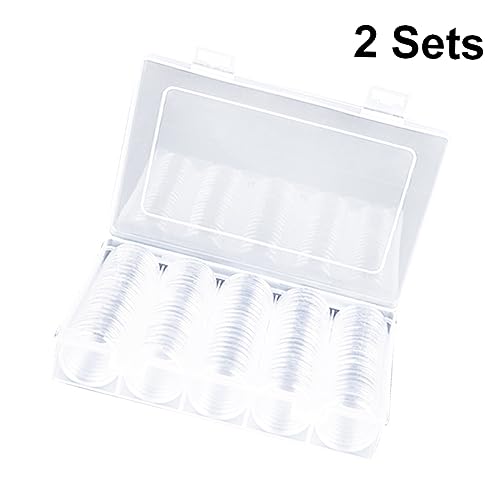 Kit 2 sets caja organizadora plástica para monedas miniatura 2