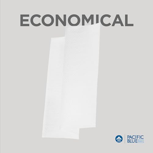 Image of Pacific Blue Basic Recycled Multifold Paper Towels (Previously Branded Envision) by GP PRO (Georgia-Pacific), White, 24590, 250 Towels Per Pack, 16 Packs Per Case (4000 Total), 9.20'' x 9.40