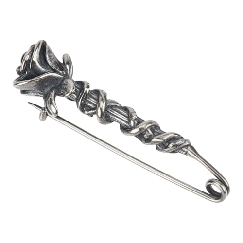 925 Sterling Silver Rose Brooch