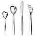 Amazon Brand – Eono posate in acciaio inossidabile , set posate 6 persone – Lavabile in lavastoviglie – Posate 24 pezzi