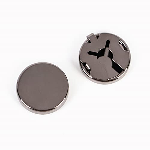 Image of 8Pcs Button Covers for Mens Shirts, Tuxedo Fake Studs | Fits regular dress shirts, button cover cufflinks, brass metal, sleek polished finish, secure clip on, groomsmen accessories