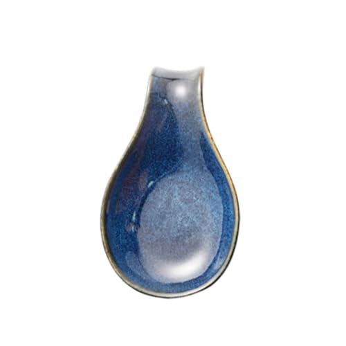 SHERCHPRY Ceramic Spoon Holder Spoon Rest Kitchen Accessory Utensil Rest Tray for Home Restaurant Stove Counter 6.9 X 4.1 Inch Kitchen Scoop