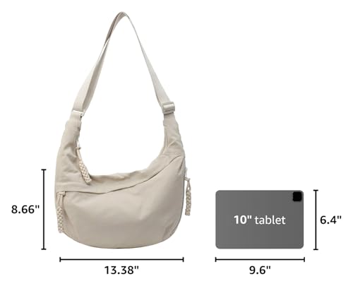 Image of Crescent Crossbody Bags for Women Nylon Travel Luna Hobo Bag Dumpling Purse