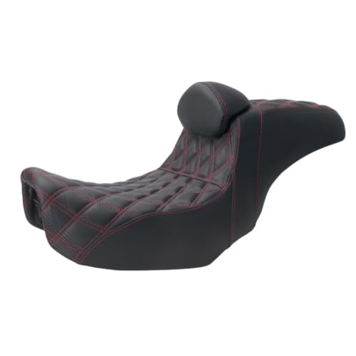 Asiento moto conductor Dyna contra la fatiga lumbar con respaldo