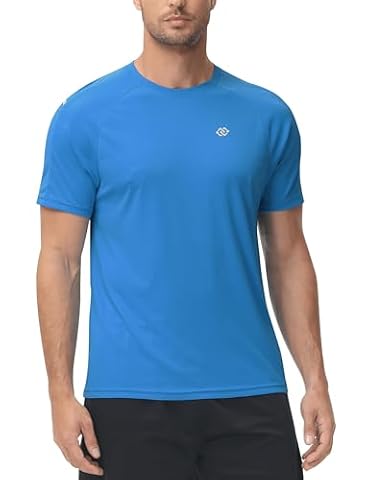 MoFiz Męska koszulka anty-UV UPF 50+ ochrona przed słońcem koszulka outdoorowa do surfingu, Niebieski, 3XL