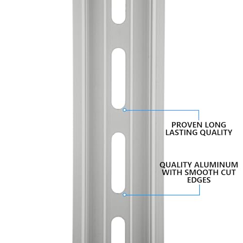 20 pieces 13 inch aluminum din rails slotted for hardware components mounting top hat slotted din rail for installing electrical equipment