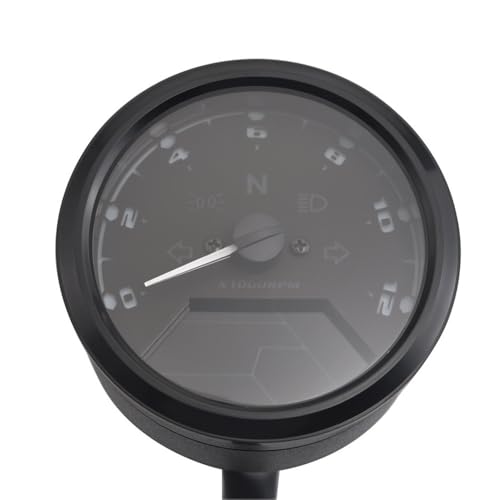 Velocímetro Odómetro Motocicleta Tacómetro Y Velocímetro para Motocicleta Odómetro 12 V Medidor Digital Universal Multifunción para 2-4 Cilindros