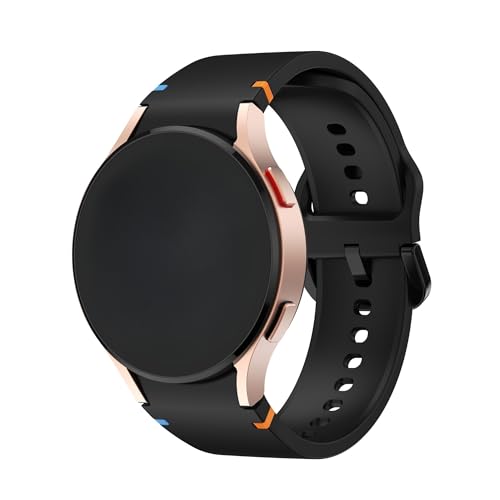 [PLYYQZM] 20mm �o���h,�ɍ��� Sam su ng Galaxy Watch 7 FE 6 4 5 Pro 45mm 40mm 44mm/Classic 43 47mm �V���R�� ���ԂȂ� correa �u���X���b�g�ɓK�p(Black,For