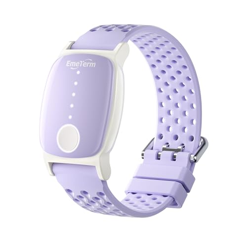 EmeTerm Explore Active FDA-Cleared Anti-Nausea Wristband Nickel-Free 5m Dive Ready Motion Sickness Relief Band Non-drowsy Drug-Free Fluoroelastomer Strap for Salt-Water Resistance (Glacier Purple)