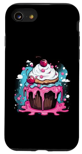 Custodia per iPhone SE (2020) / 7 / 8 Cute Cupcake Design for Kids and Cupcake Lovers