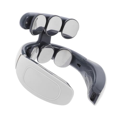 TOYANDONA Masajeador Cervical Recargable con Cabezas Dispositivo Portátil de Fisioterapia con Calor y Pulso para Cuello Alivio Muscular y Protección Cervical Casa y Oficina