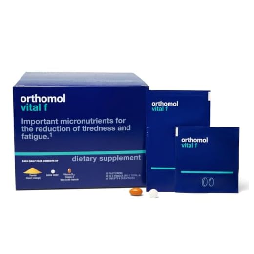 Orthomol Vital F Powder & Tablet Packet, Women's Multivitamin, 30-Day Supply, Vitamins A, B, C, D, E, K, Calcium, Iodine, Omega-3