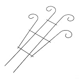 Marco de enrejado de jardín de metal con estacas de apoyo para plantas trepadoras para ayudar a las flores a crecer en posición vertical y mantener la estructura de la planta