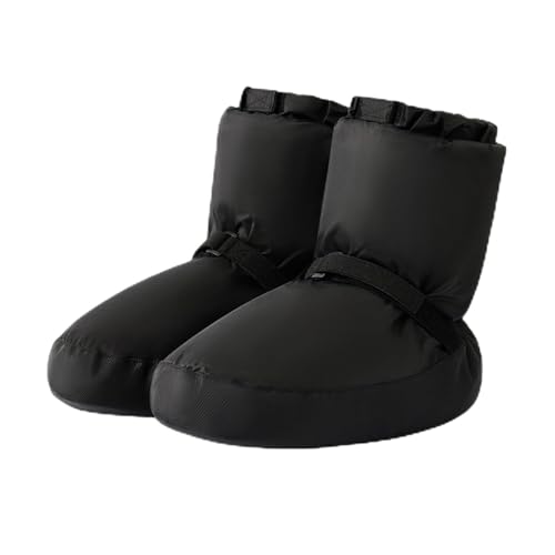 KAISUN Stivale Balletto, Warm Up Bootie, Scarpe da Ballo Donna, Dance Stivali Ballo Caldo Stivali Invernali Scarpe Allenamento Riscaldano(Schwarz,S(36-38))