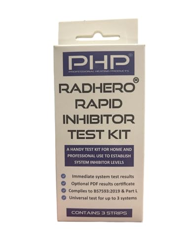 PHP Radhero Rapid Inhibitor 3 Test Kit Strips for Central Heating & Underfloor + PDF Certificate