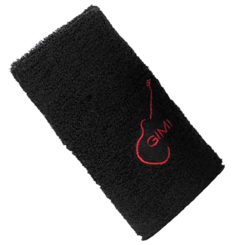 Ipetboom Bandas De Sudor De Muñeca Para Hombres Muñequera Manga Del Pulgar Para Juegos Pulseras Para Guitarristas Abrazadera Diapositiva Del Dedo De La Guitarra Teclado Black Poliéster