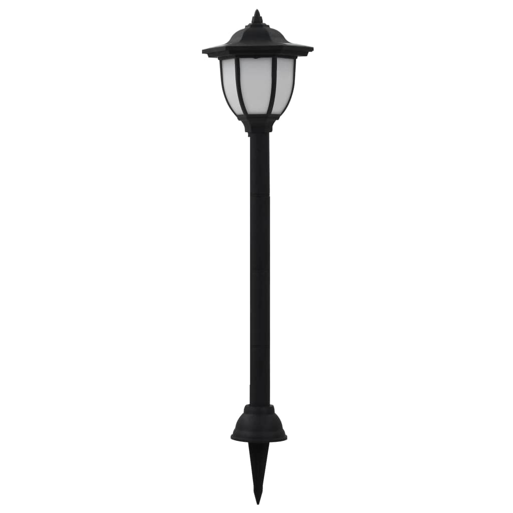 Luci solari a LED da esterno 6 pezzi Nero, Lampada da esterno per vialetto, cortile, aiuole, sentieri