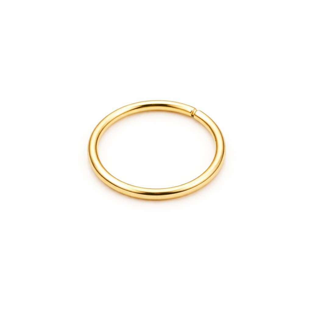 RENU CREATION Beads Gold-plated Plated Metal, Alloy, Brass, Tungsten Nose Ring (Pack of 2)-image-9