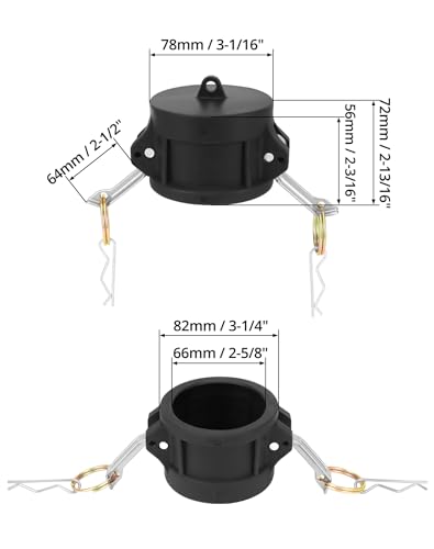 Acoplamientos de plástico Camlock de 2 pulgadas tipo DC para bloqueo de leva de tuberías 7
