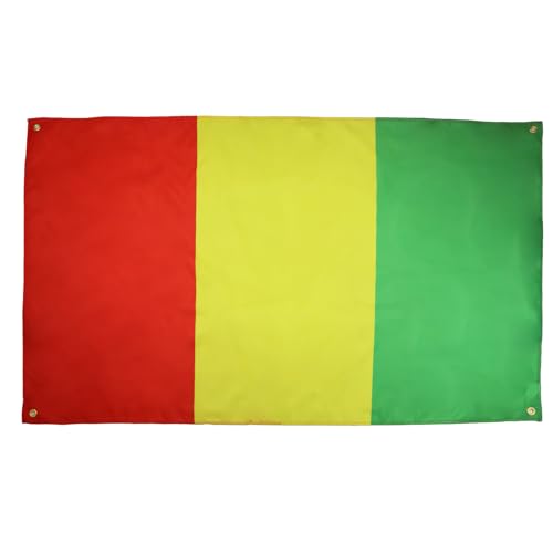 AZ FLAG Drapeau Guinée 150x90 cm avec 4 oeillets, Pavillon Guinéen pour balcon ou mur