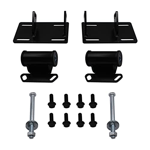 Full Engine Mount Adapter Plates Urethane Swap Kit Compatible with GMC Sonoma S15 Chevrolet Blazer S10 LSx LS1 LS2 LS- Conversion Motor Mounts+Frame Mount Adapter Plate