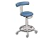 GIMA 27531 Sgabello con anello Poggiapiedi, Azzurro Parigi
