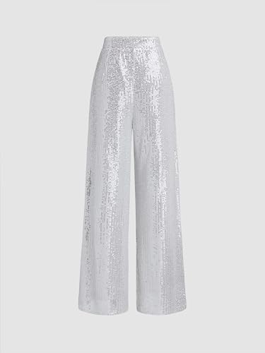 CIDER Sequins Mid Waist Straight Leg Trousers4