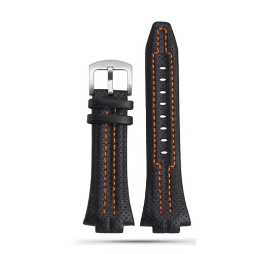 CAWEUER Bracelet de montre en cuir for homme, 27 mm x 15 mm, compatible avec la série Seiko Sportura SNL029P2-SNL021P1 SNL595P2 SNL017P1(Black silver buckle) CAWEUER Bracelet de montre en cuir for homme, 27 mm x 15 mm, compatible avec la série Seiko Sportura SNL029P2-SNL021P1 SNL595P2 SNL017P1(Black silver buckle)