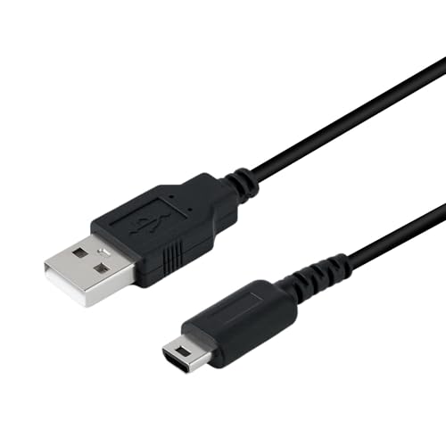 Mcbazel Cable Cargador USB para Nintendo DS Lite, 1,2m Cable de Carga USB para Nintendo DS Lite - Negro