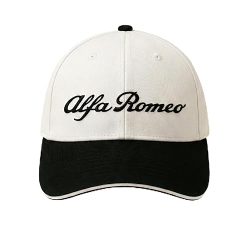 Alfa Romeo Milano Gorra Stretch 6 Paneles Ajustable con Velcro y Visera Curva...