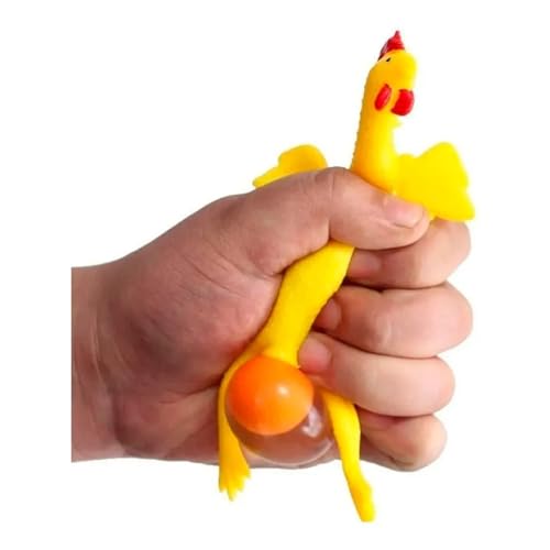 Chaveiro Galinha de Apertar Ovo Squish Fidget Toy Antistress Sensorial para Alívio da Ansiedade