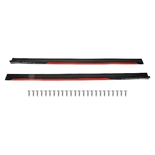 La Mejor Recopilación de Faldones para capazos . 48 Faldón Lateral del Coche, 8 Piezas de Faldón Lateral de Estilo de Carrocería de Coche, Divisores de Ajuste Rojo Negro Brillante, ala Difusora Universal para