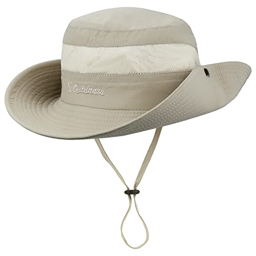 Outdoor Sun Hat Bucket Hats For Women Sun Protection Mesh Quick-Dry Cap Upf 50+ (Adjustable Size) Beige #TOP5