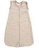 Lilano, Baby Fleece Schlafsack Ohne Arm, 100% Merinowolle (Sand/Natur, 90 cm)
